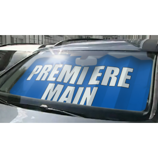 Panneau pare-brise VITRAFLASH Première main bleu en situation