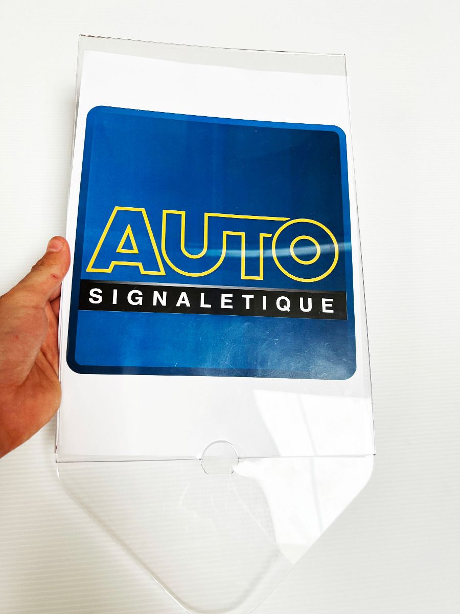 Porte affiche de prix universelle multi-emplacements avec visuel inséré à commander en ligne chez Autosignalétique