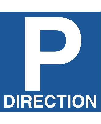 Panneau Parking Direction alu dibond 3 mm