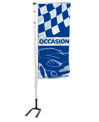 Kit mat et drapeau occasion CAR bleu 4 m