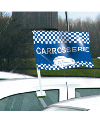 Drapeau carrosserie bleu de vitre automobile