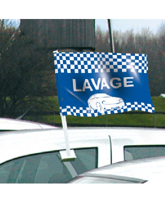 Drapeau lavage bleu de vitre automobile