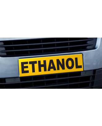 Cache plaque d'immatriculation avantage Ethanol jaune et noir