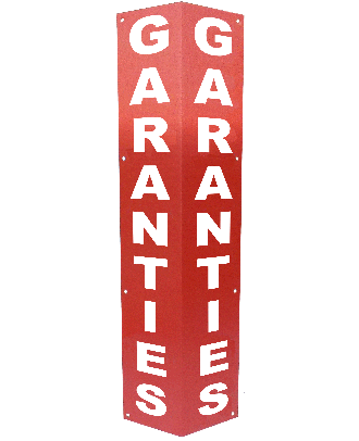 Totem de clôture GARANTIES ROUGE