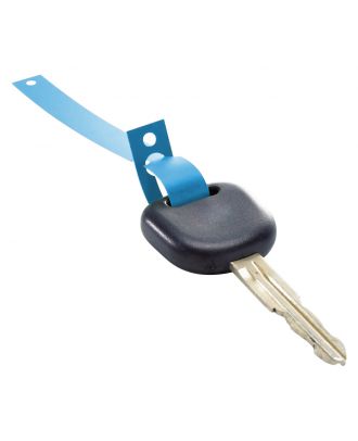 Porte clés HDPE bleu avec clé