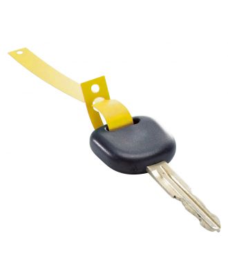 Porte clés HDPE jaune avec clé