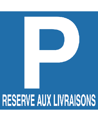 Panneau Parking Réservé Aux Livraisons Alu 3 mm